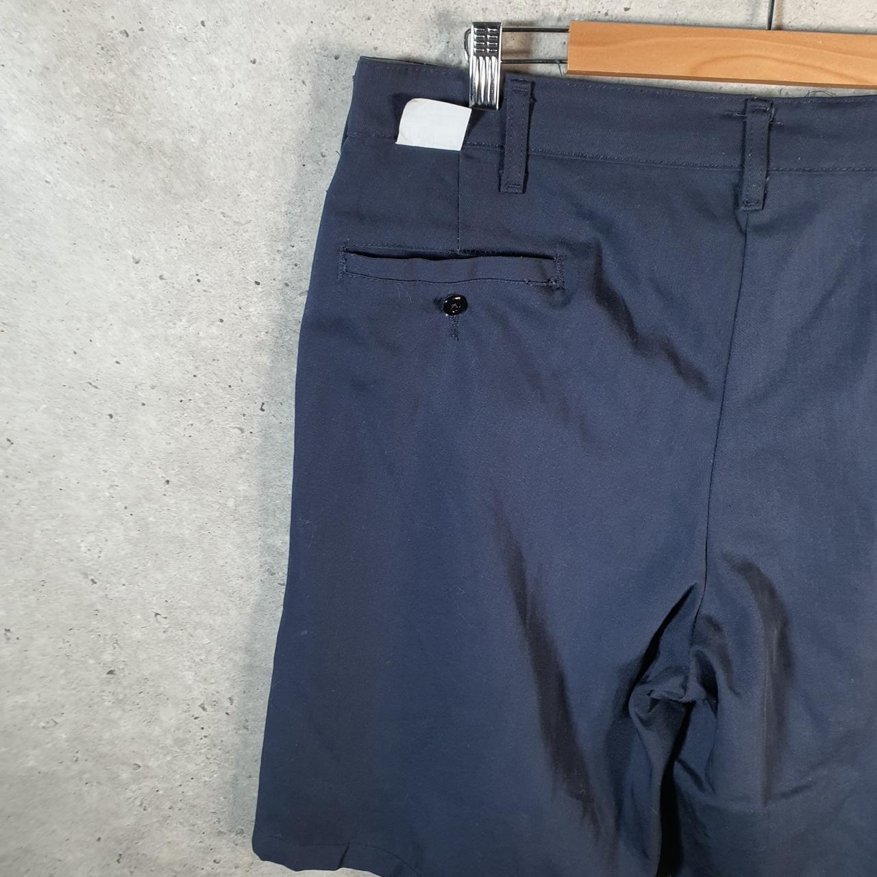 Vintage Red Kap Golf Chino Shorts Jorts Cargo Men’s W38 Navy Blue Baggy Cotton