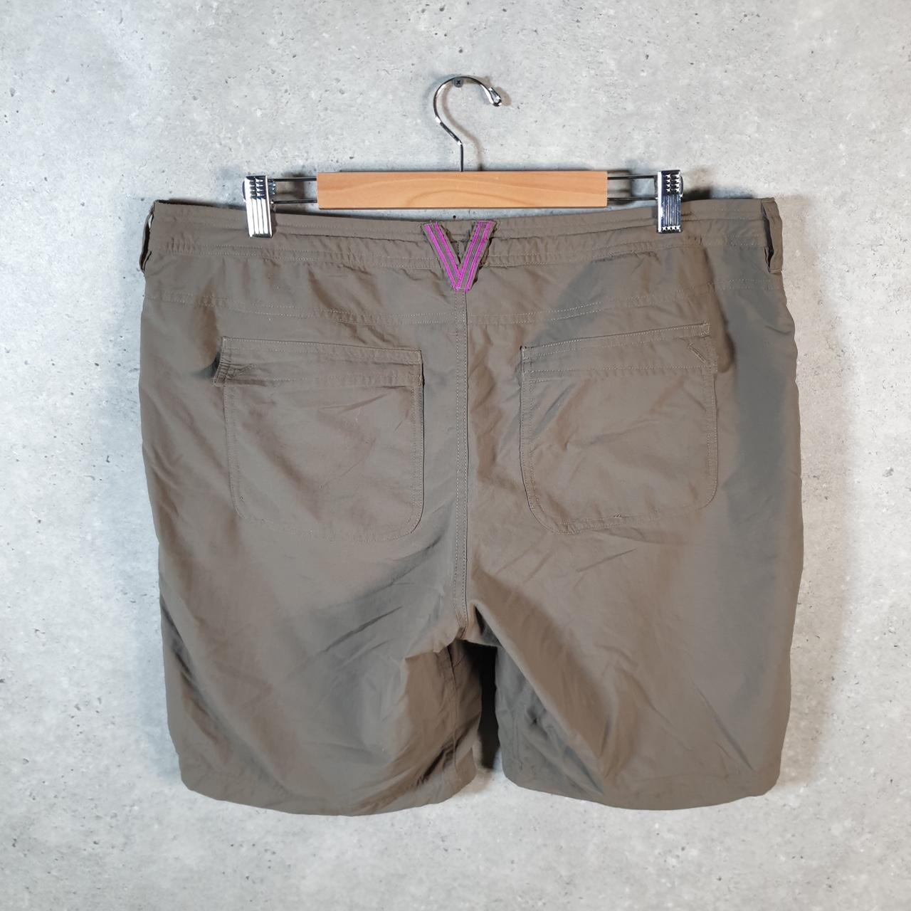 Vintage The North Face TNF Shorts Jorts Chino Cargo Womens UK18 Brown Baggy Cotton
