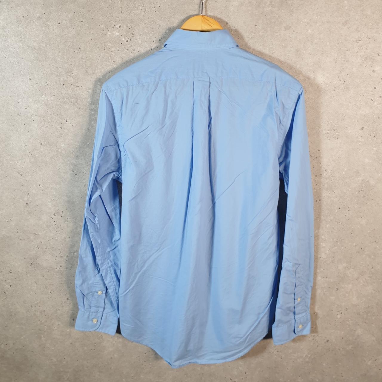 Vintage Ralph Lauren Button Down Shirt Men’s Small Blue Classic Fit Cotton Pony Big Fish Vintage