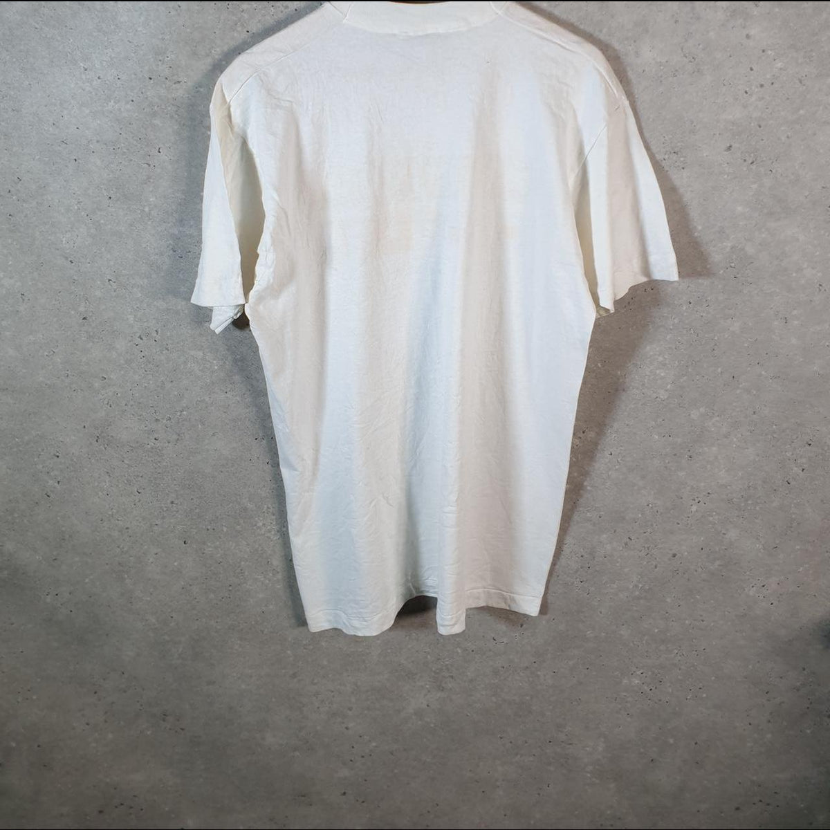 Vintage Fruit of the Loom Captain Dad 90s USA Single Stitch T Shirt Men’s Large White C9452