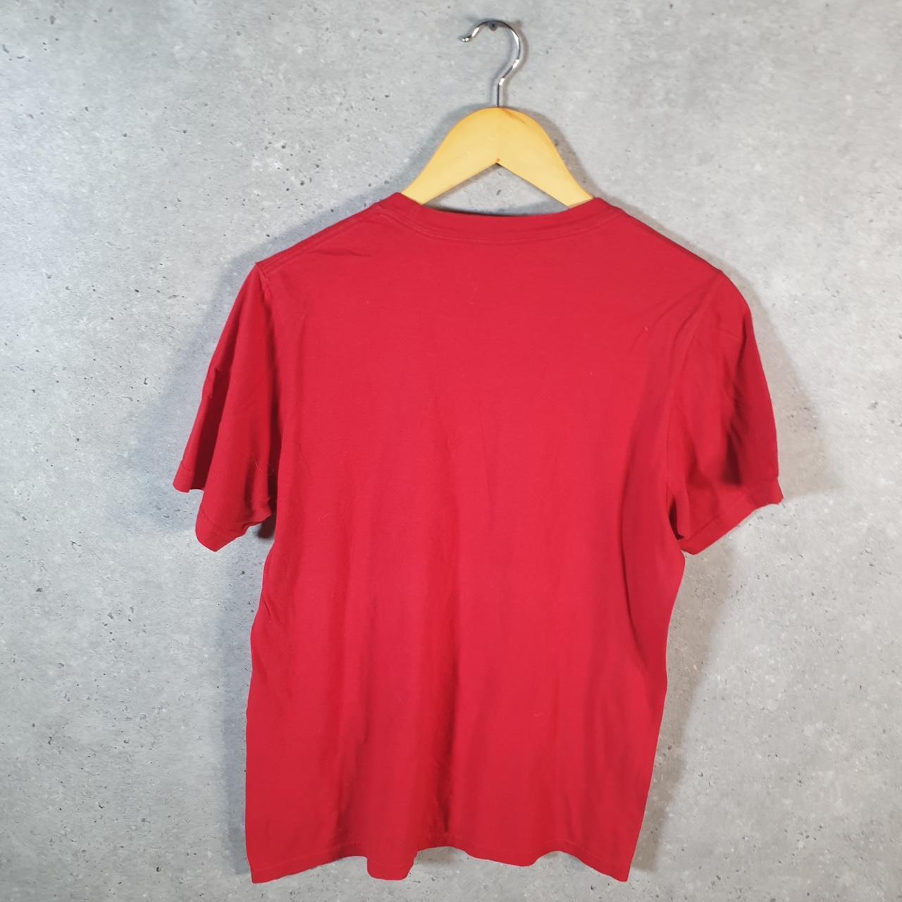 Vintage Adidas Amplifier T Shirt Men’s Small Red Three Stripes Logo Athletic