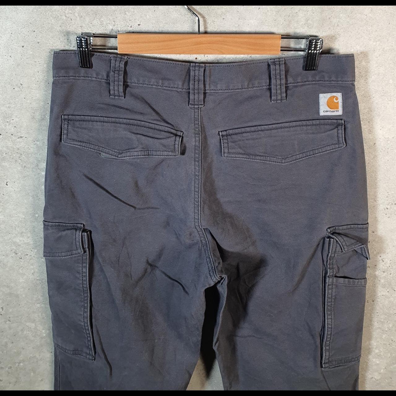 Vintage Carhartt Carpenter Trousers Mens W34 L30 Grey Relaxed Fit Workwear