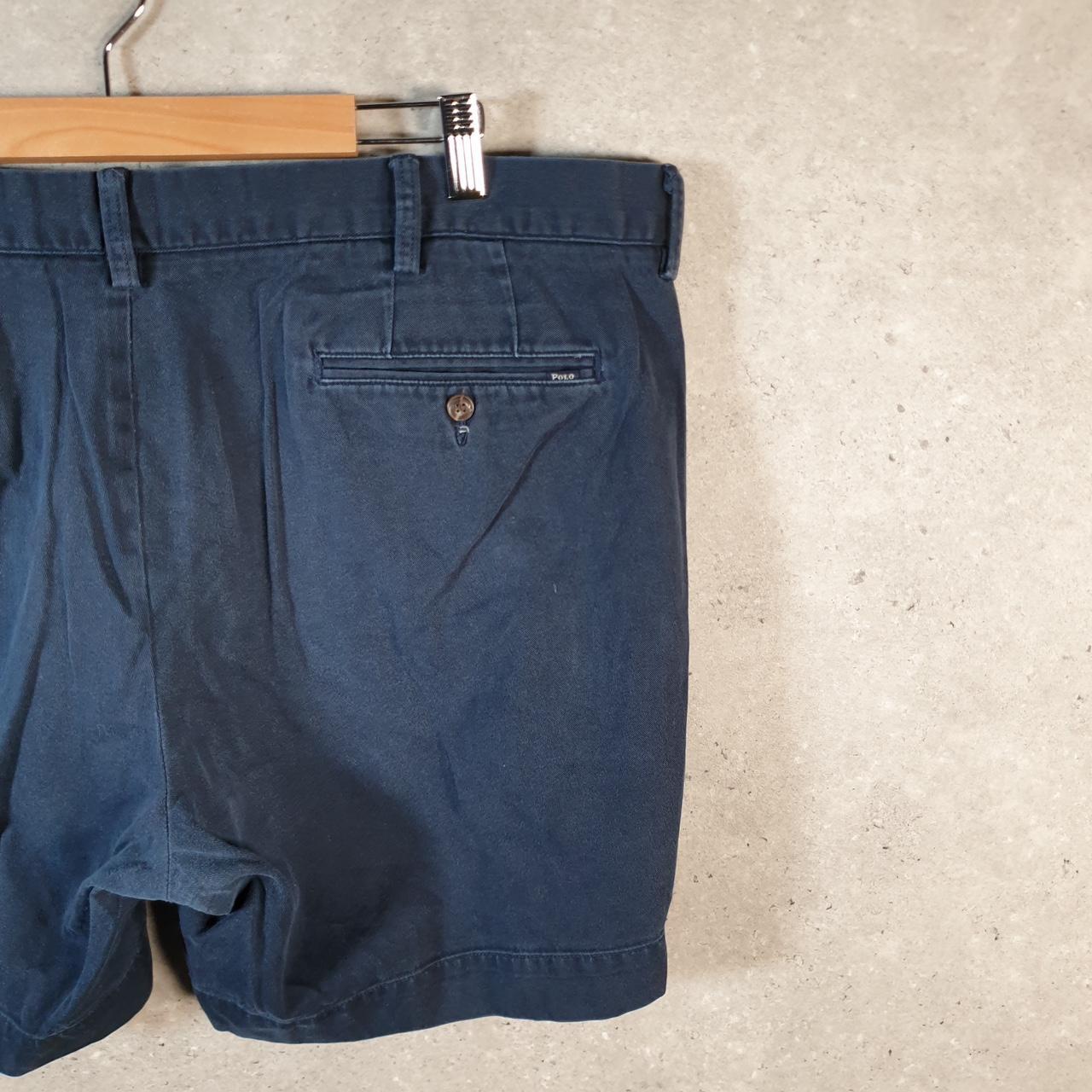 Vintage Ralph Lauren Polo Shorts Jorts Chino Cargo Men’s W40 Navy Blue Baggy Cotton