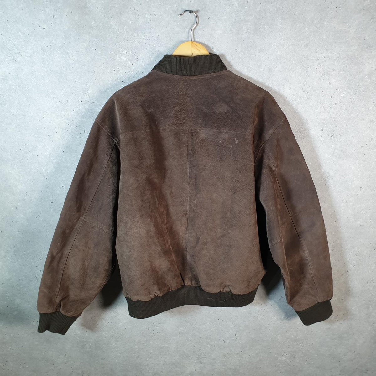 Vintage Wear Me Out Leather Suede Jacket Mens Large Brown Hunting Utility USA Coat