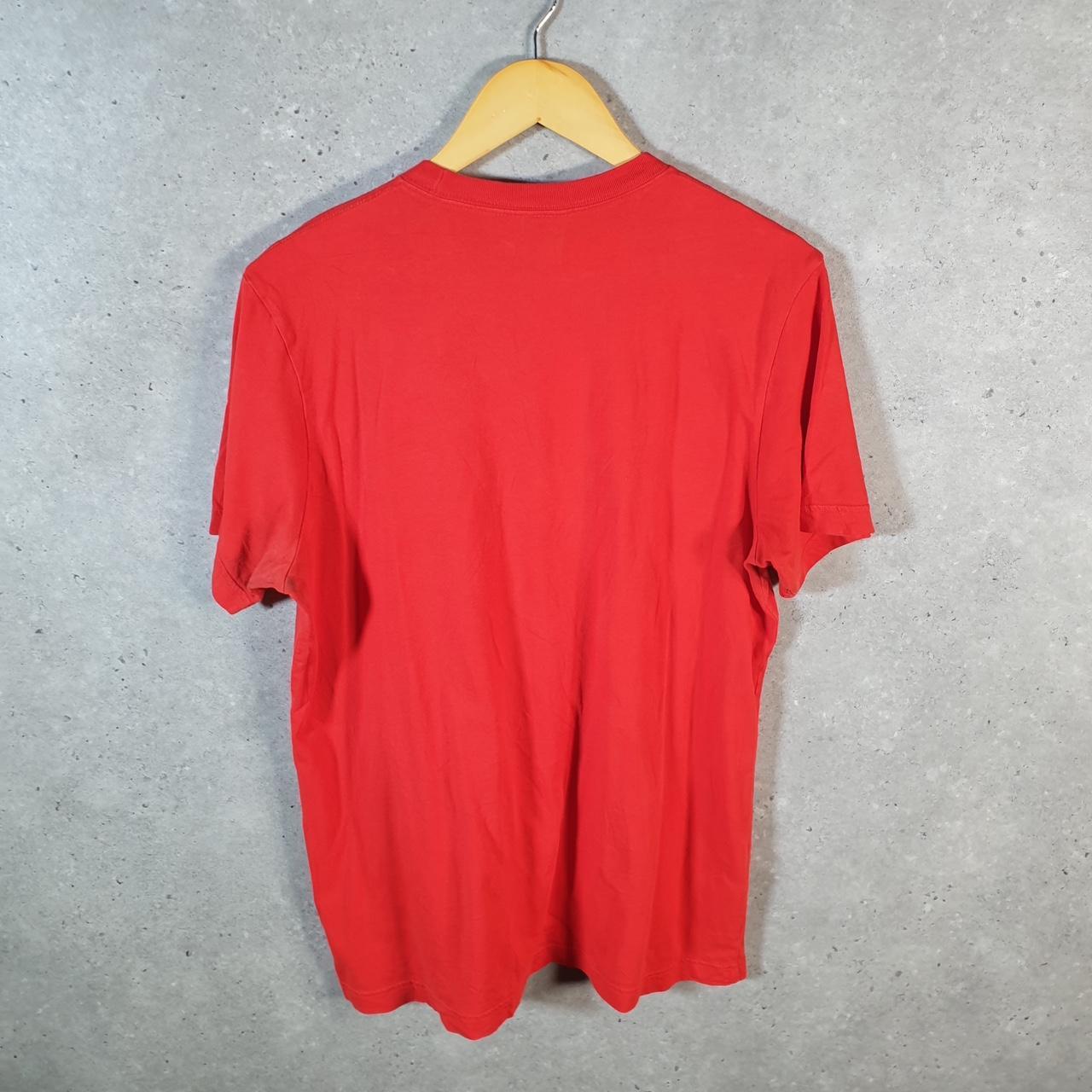 Vintage Adidas Trefoil T Shirt Men’s Large Red Three Stripes Logo Athletic