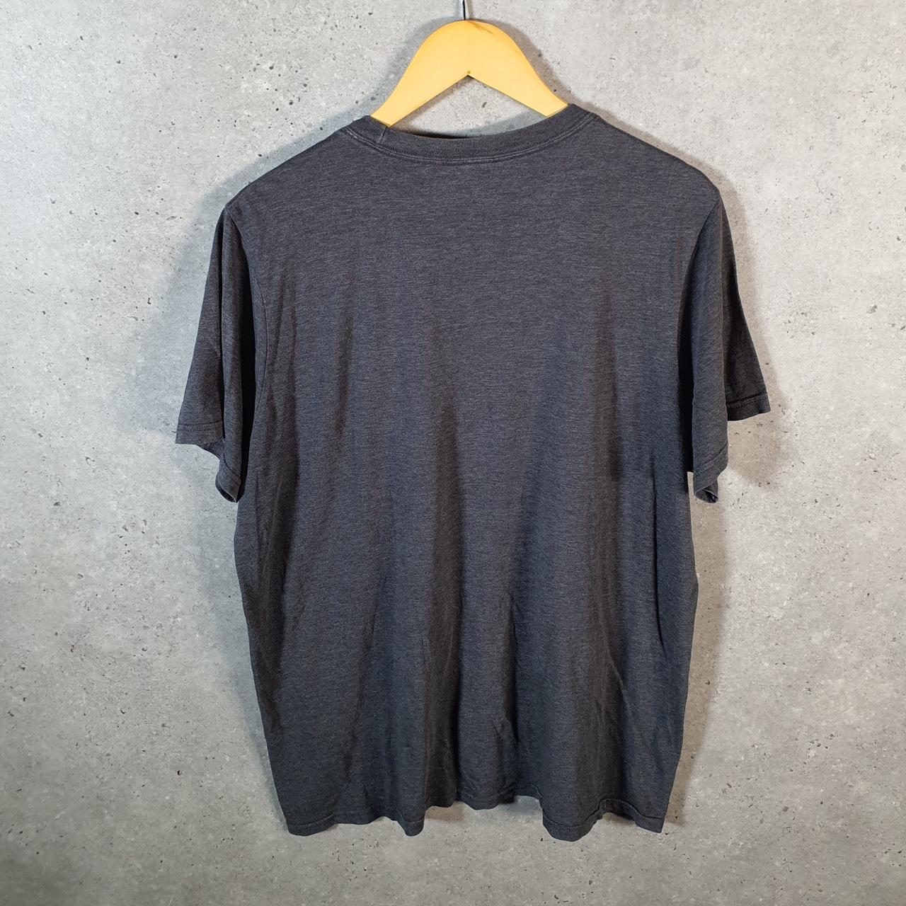 Vintage Adidas Amplifier Retro T Shirt Men’s Large Grey Three Stripes Logo