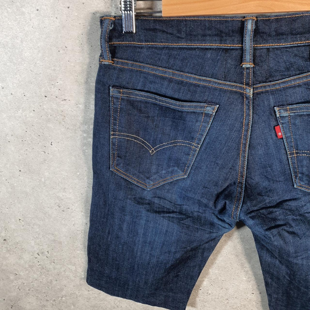 Vintage Levi’s 511 Denim Jean Shorts Jorts Cargo Men’s W31 Blue Baggy Cotton