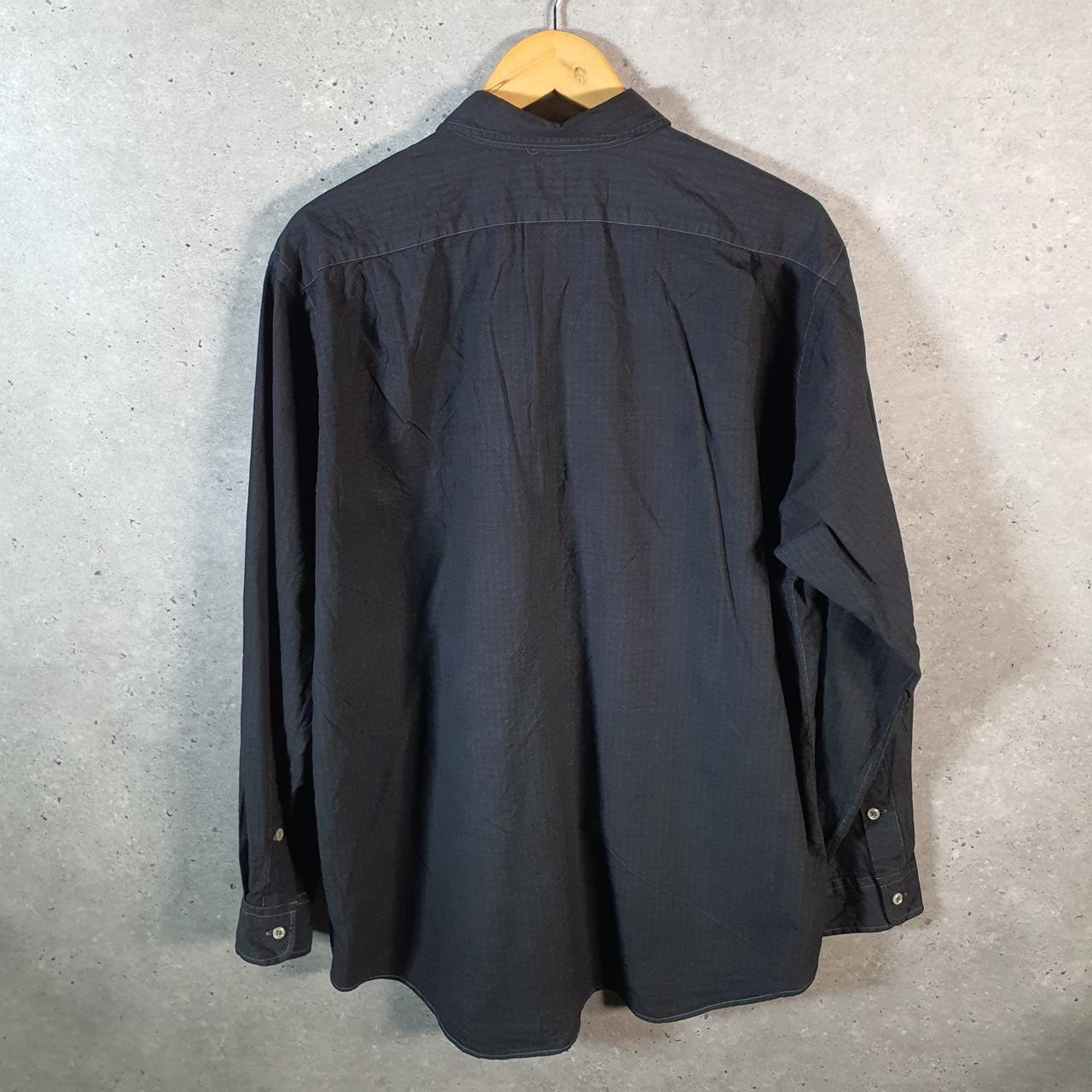 Vintage Ralph Lauren Button Down Shirt Men’s Large Black Checkered Lowell Sport Pony Casual C8497