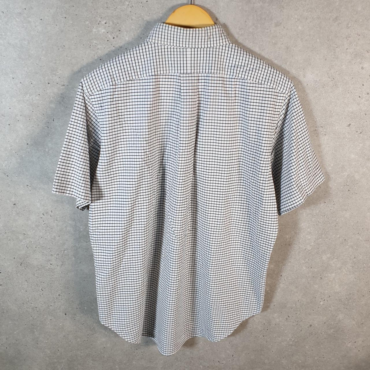 Vintage Ralph Lauren Button Down Shirt Men’s Medium Blue Checkered Classic Fit Cotton Pony