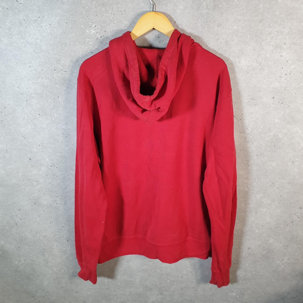 Vintage Ralph Lauren Polo Hoodie Men’s Large Red Cotton Full Zip Pony