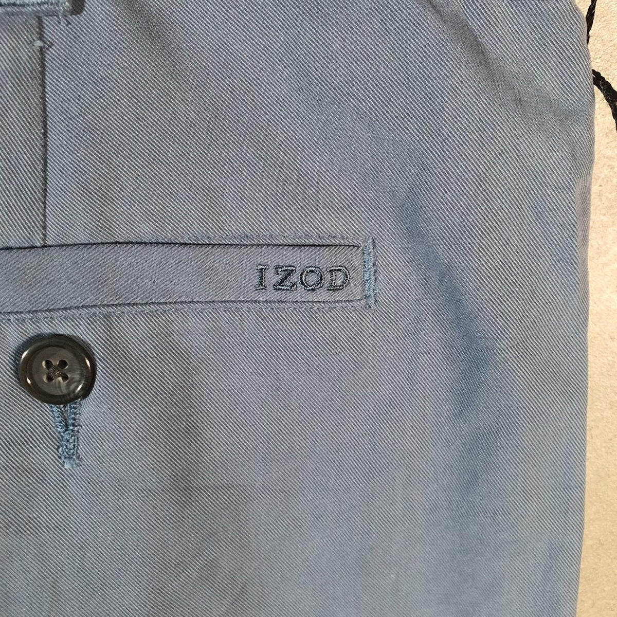 Vintage Izod Golf Chino Shorts Jorts Cargo Men’s W38 Blue Baggy Cotton A4319
