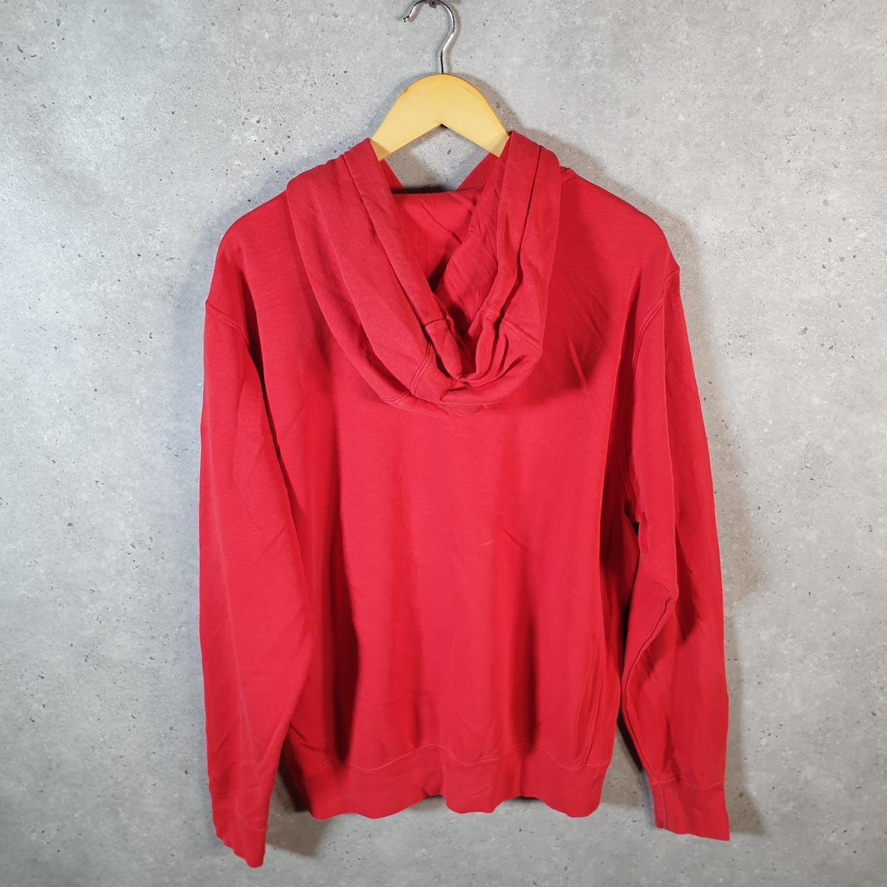 Vintage Nike Club Spellout Hoodie Men’s Medium Red Swoosh Y2K Pullover