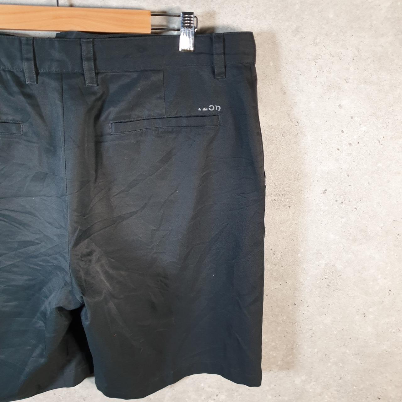 Vintage Izod Golf Chino Shorts Jorts Cargo Men’s W36 Black Baggy Cotton