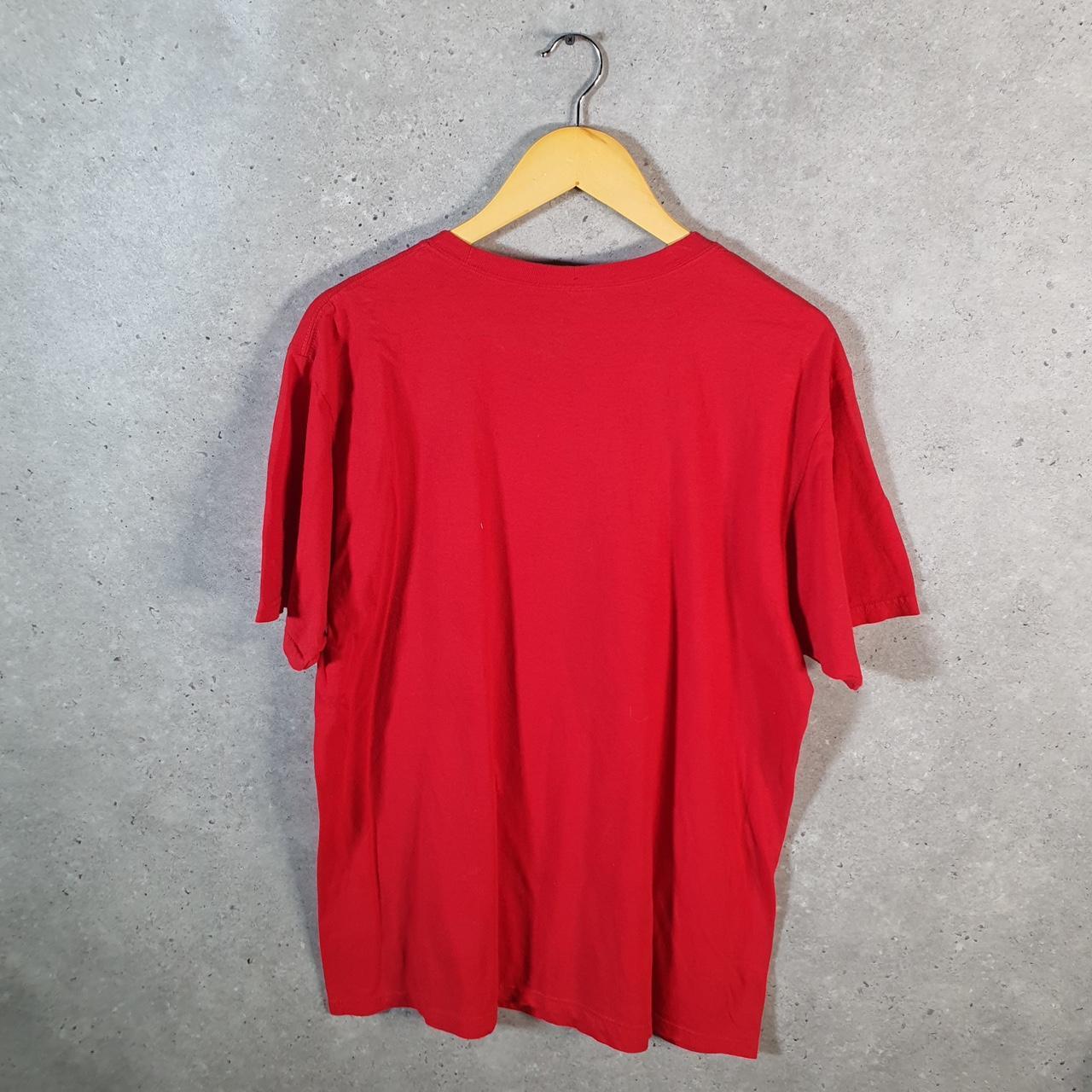 Vintage Adidas Go Tee Chicago USA T Shirt Men’s Large Red Three Stripes Logo Athletic