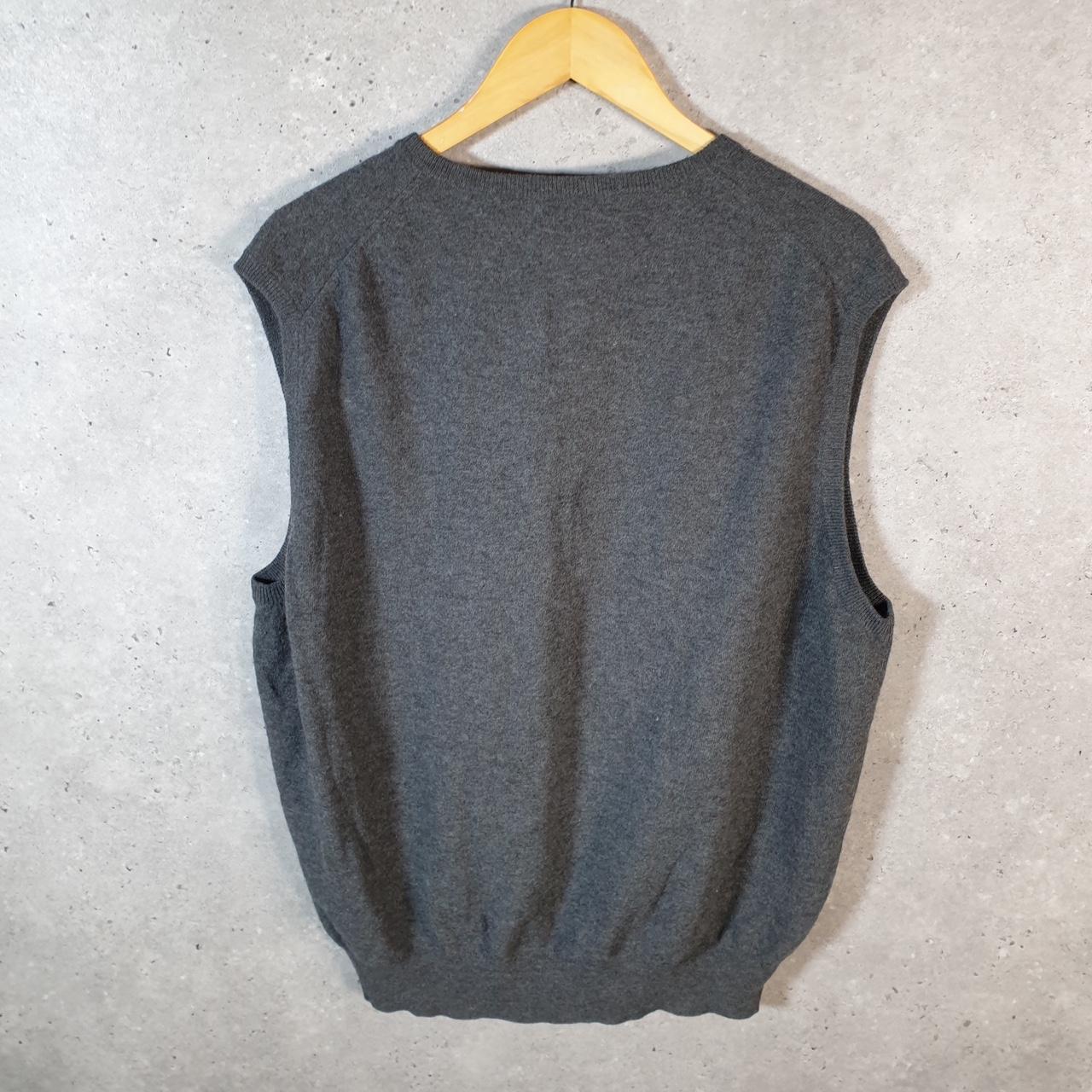Vintage Ralph Lauren Polo Tank Vest Merino Wool Sweatshirt Men’s XL Grey Pullover Pony