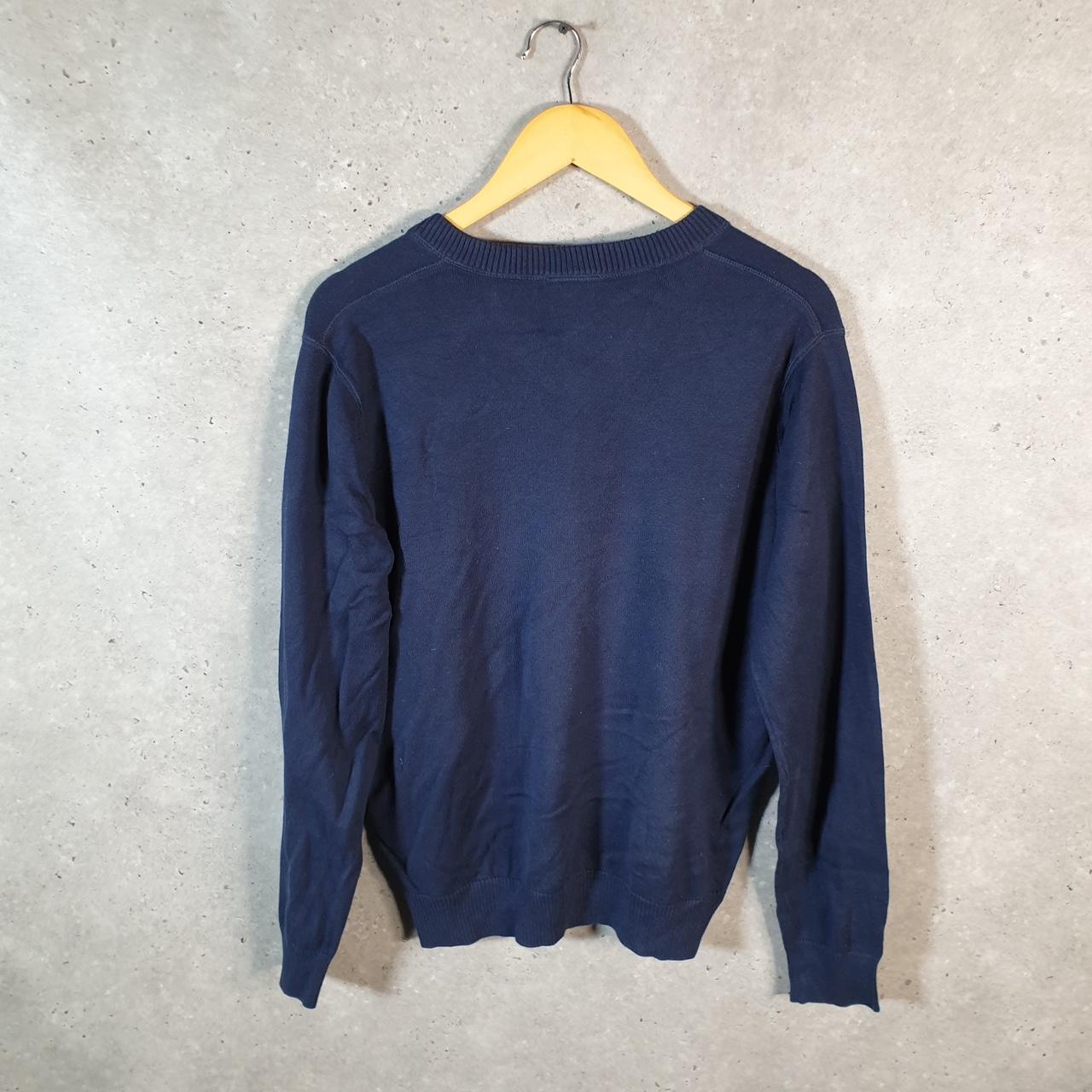 Vintage Lacoste Sweatshirt Men’s Small Navy Blue Pullover Logo Y2K Jumper Logo Casual