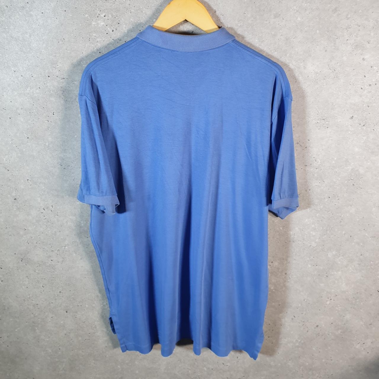 Vintage Ralph Lauren Polo Shirt Men’s Large Blue Custom Fit Embroidered Pony