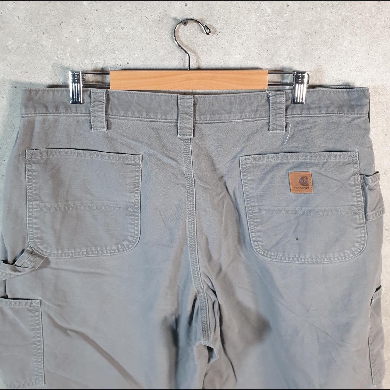 Vintage Carhartt Baggy Carpenter Shorts Jorts Cargo Men’s W40 Grey Original Fit Workwear