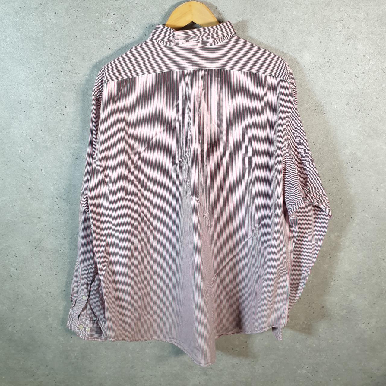 Vintage Ralph Lauren Button Down Shirt Men’s Large Pink Striped Classic Fit Pony Cotton Big Fish Vintage