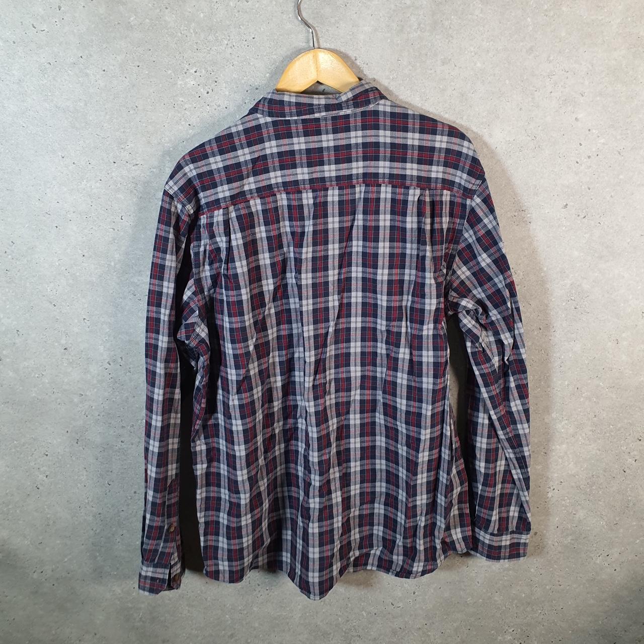 Vintage Carhartt Shirt Button Down Mens Large Blue Checkered Chore Utility Relaxed - Big Fish Vintage