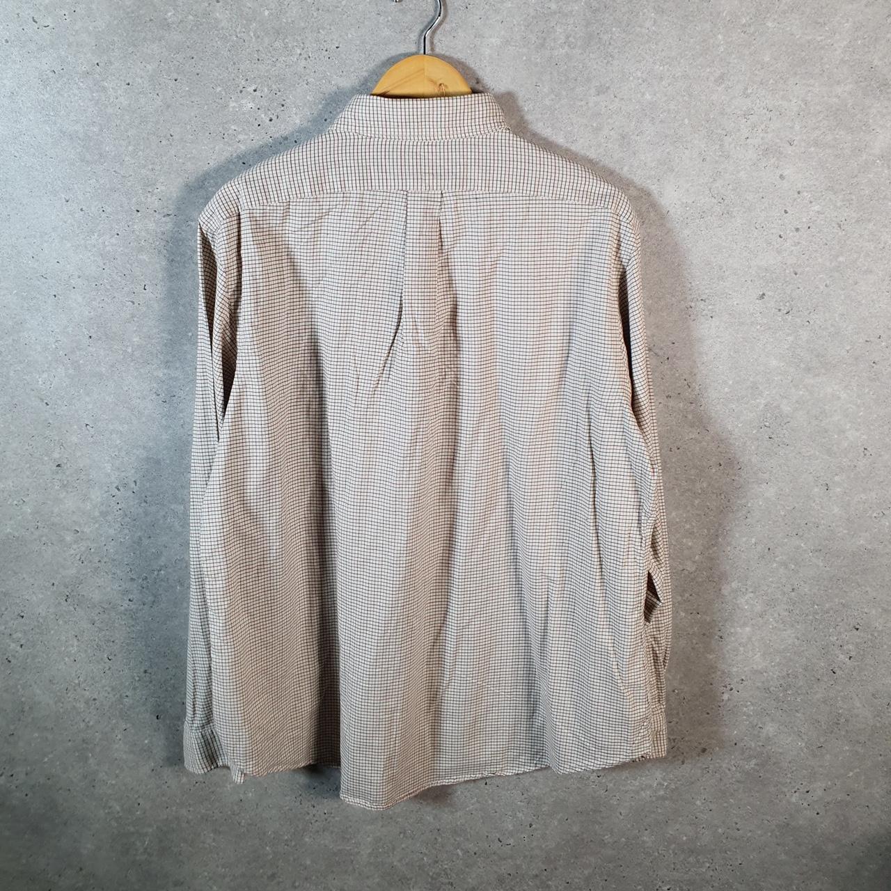 Vintage Ralph Lauren Button Down Shirt Men’s XL Brown Checkered Pony Classic Casual C8449