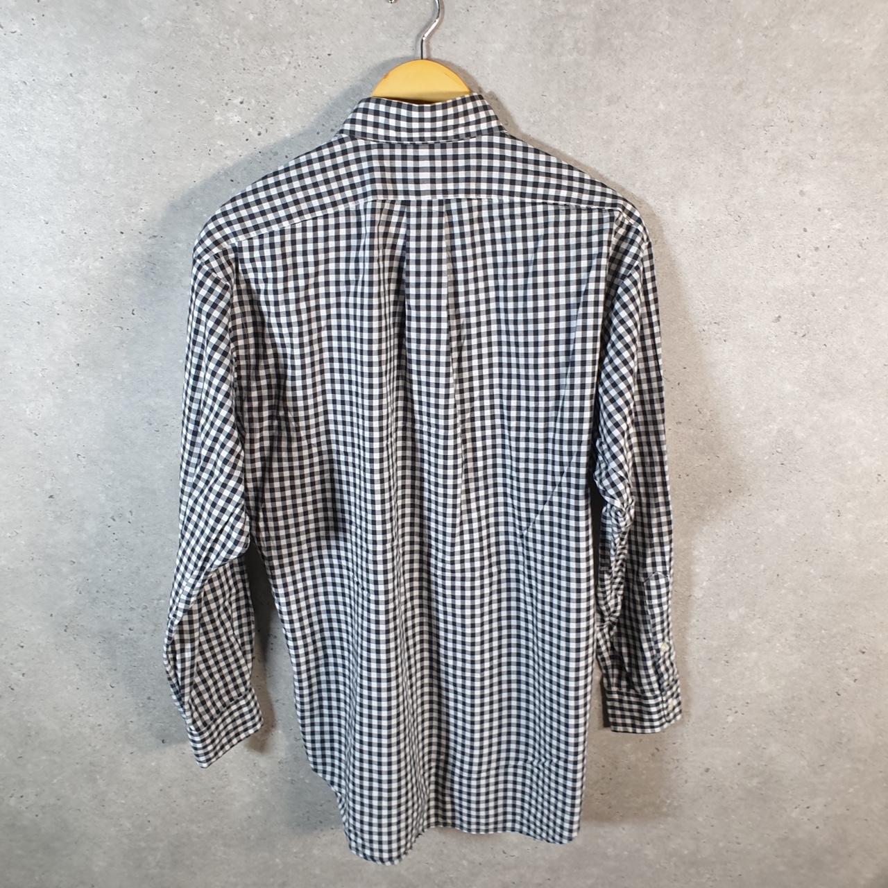 Vintage Ralph Lauren Button Down Shirt Men’s Small Grey Checkered Blake Cotton