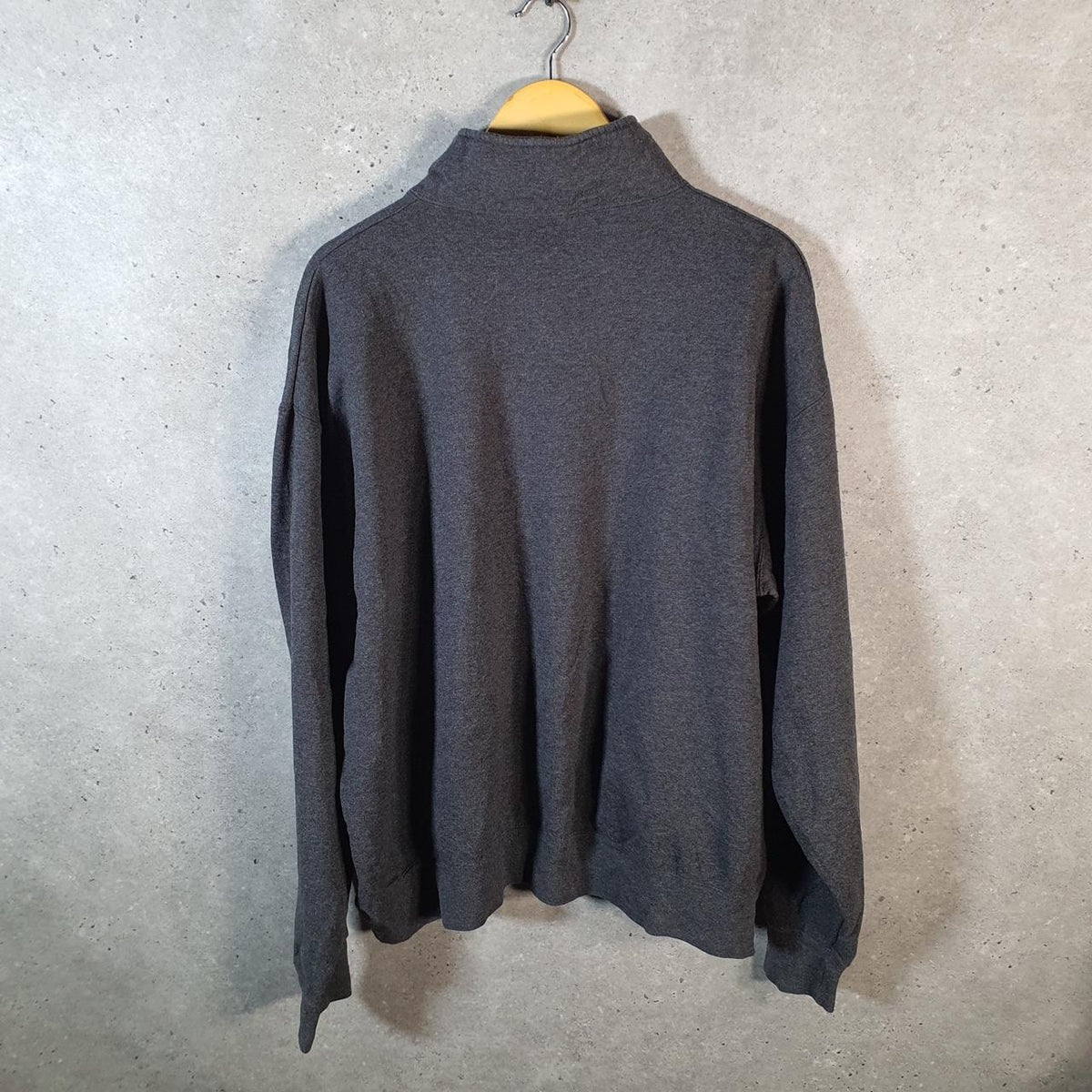 Vintage Champion 1/4 Zip Sweatshirt Men’s 2XL Grey Y2K Pullover Embroidered Logo