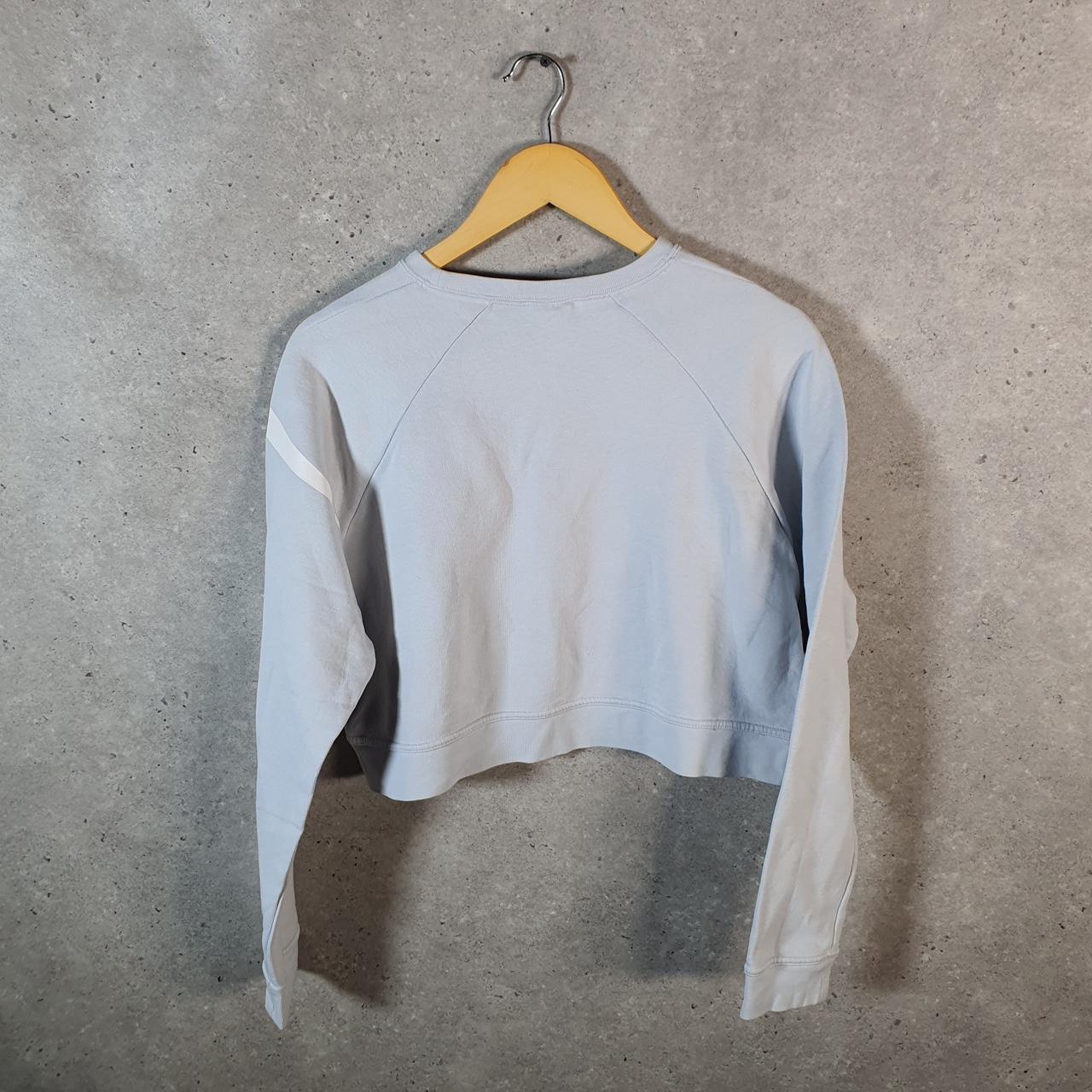 Vintage Nike Dri Fit Cropped Sweatshirt Womens Small Blue Swoosh Y2K Pullover Logo