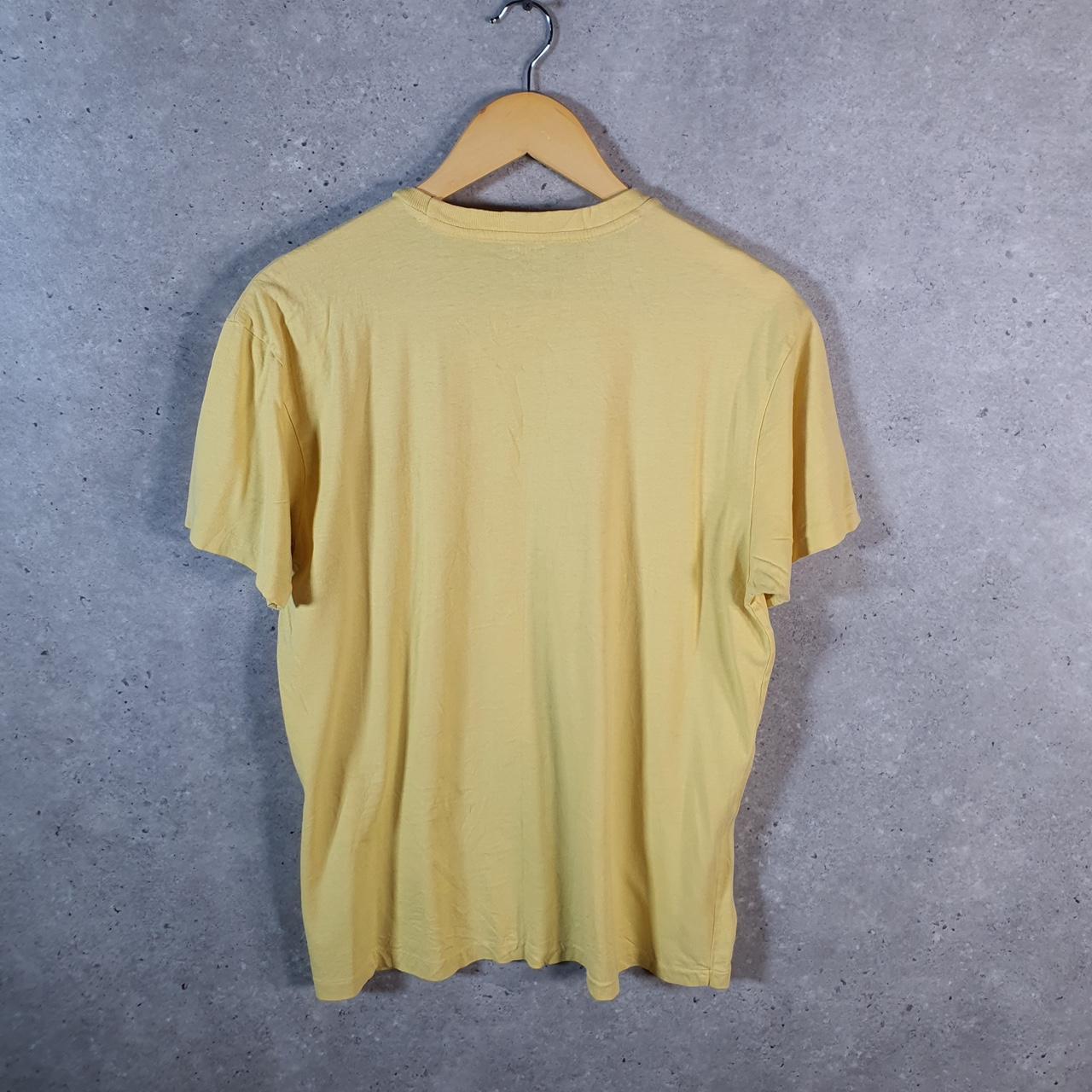 Vintage Ralph Lauren Polo Sport T Shirt Men’s Small Yellow Classic Fit Embroidered Pony C8718