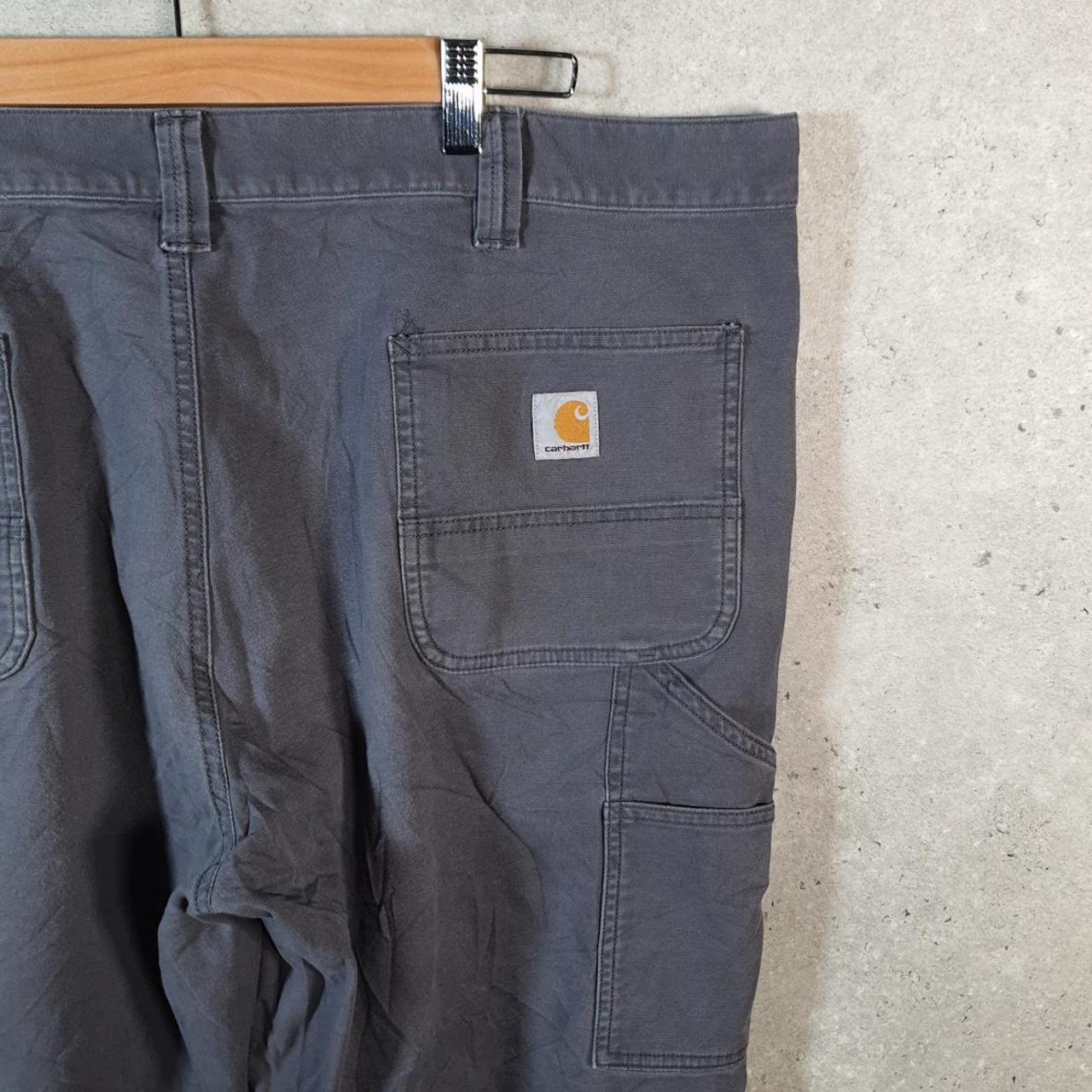 Vintage Carhartt Baggy Carpenter Shorts Jorts Cargo Men’s W42 Grey Relaxed Fit Workwear Big Fish Vintage