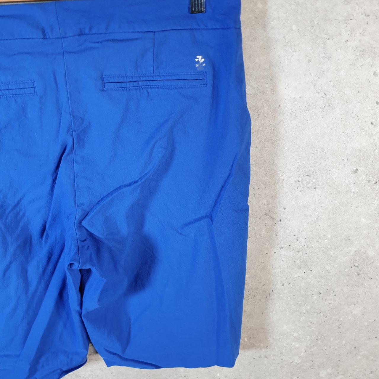 Vintage Izod Golf Chino Shorts Jorts Cargo Womens UK12 Blue Baggy Cotton