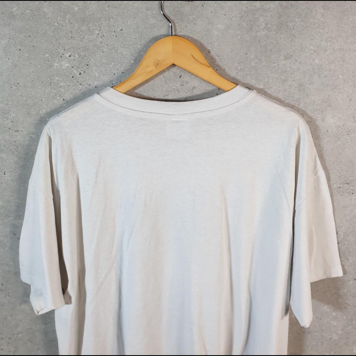 Vintage Hanes Pete Benz 90s USA Single Stitch T Shirt Men’s XL White C8362