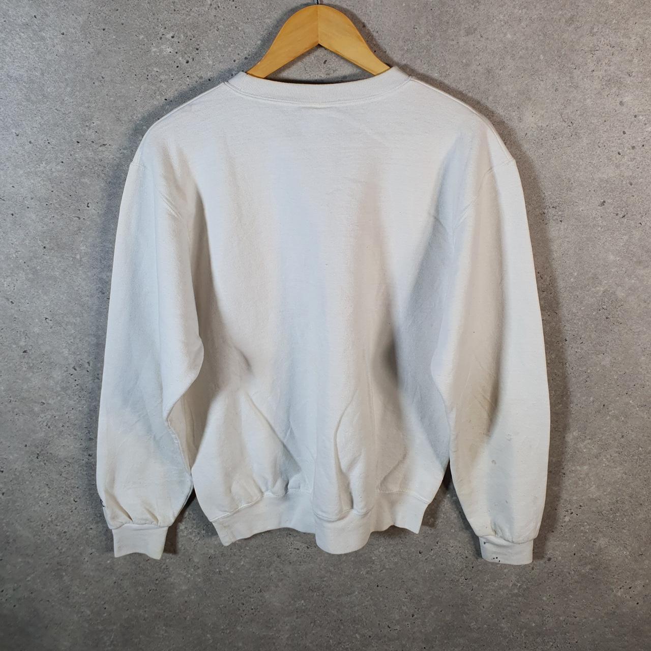 Vintage Champion Campbell Uni Sweatshirt Men’s S White USA Pullover Spellout Logo
