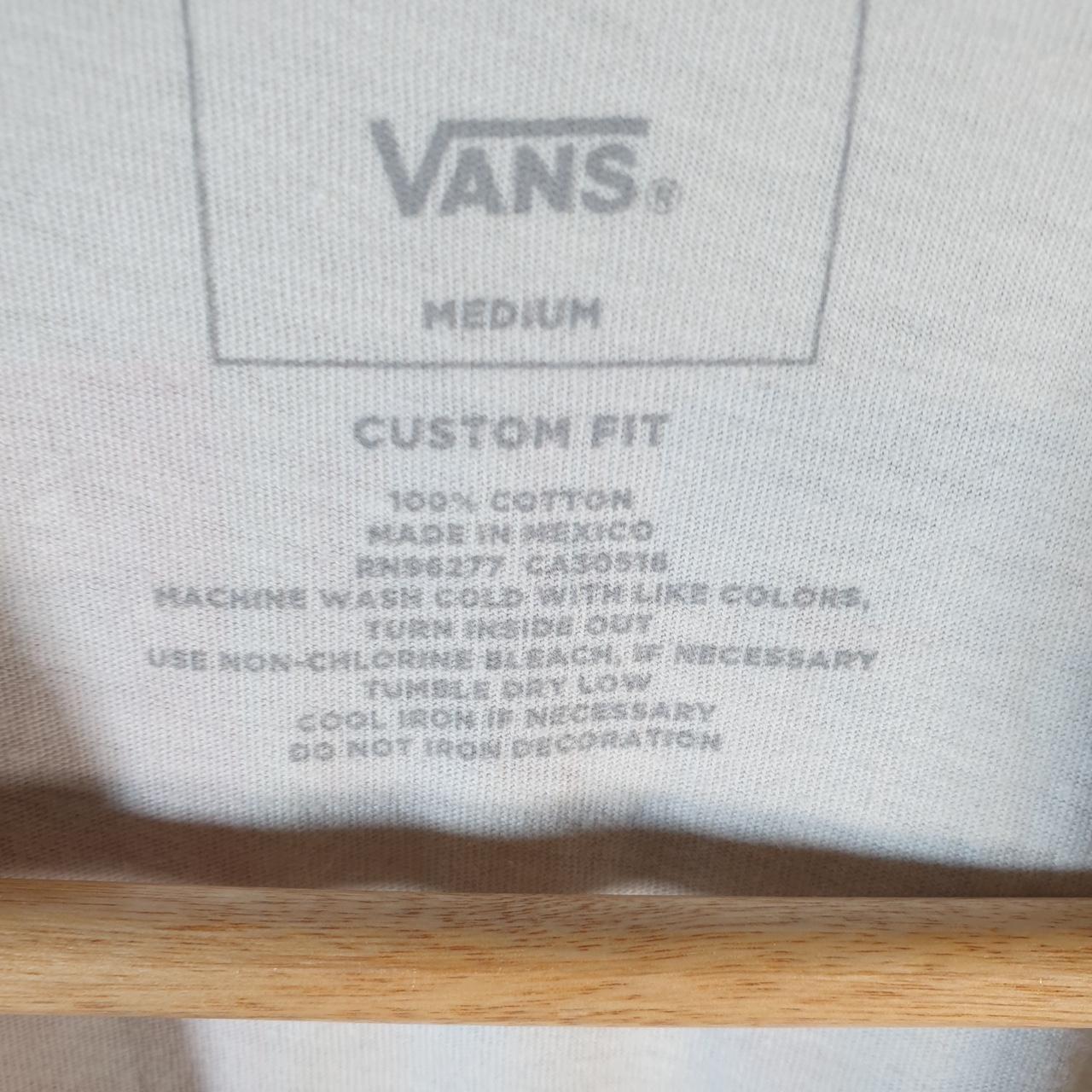 Vintage Vans Off the Wall Beer USA Flag T Shirt Men’s Medium White Custom Fit Casual