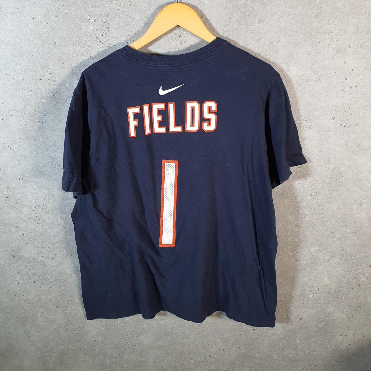 Vintage Nike Chicago Bears Fields 1 NFL T Shirt Men’s Large USA Blue Swoosh Athletic