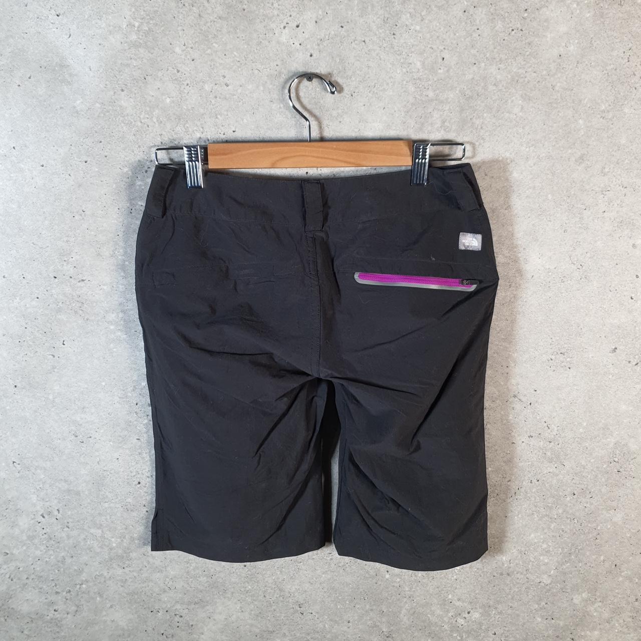Vintage The North Face TNF Shorts Jorts Chino Cargo Womens UK4 Black Baggy Cotton