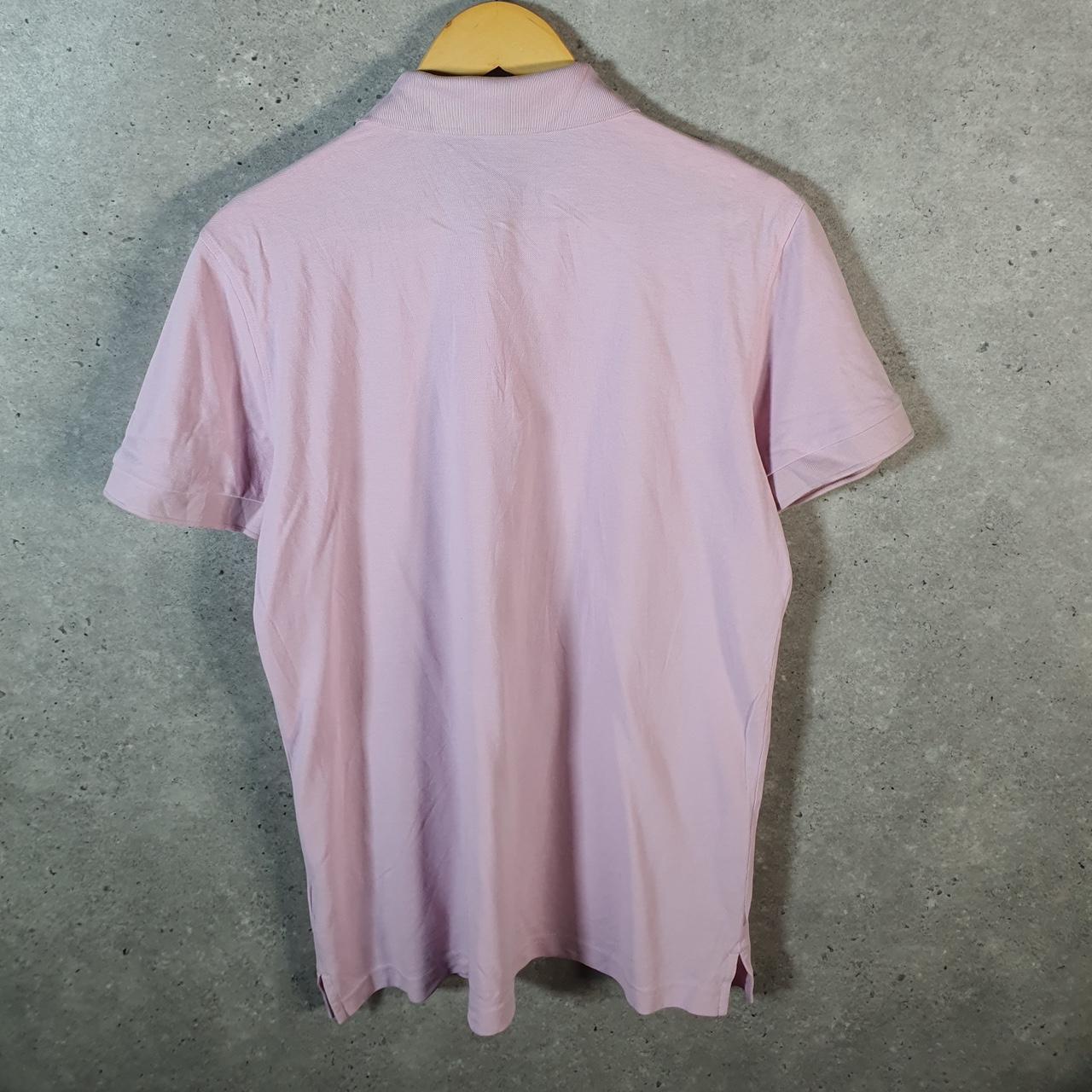 Vintage Hugo Boss Polo Shirt Men’s Large Pink Embroidered Logo Casual