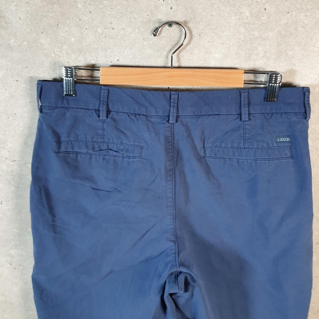 Vintage Izod Golf Chino Shorts Jorts Cargo Men’s W32 Blue Baggy Cotton