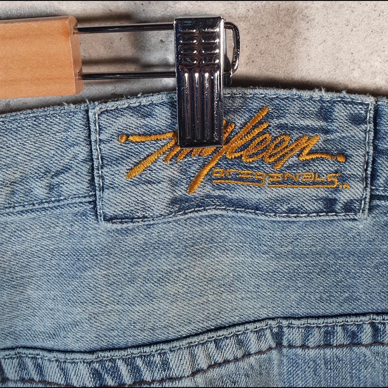 Vintage Miskeen Baggy Y2K Hip Hop Jeans Shorts Jorts Mens W42 Blue Denim USA A4471