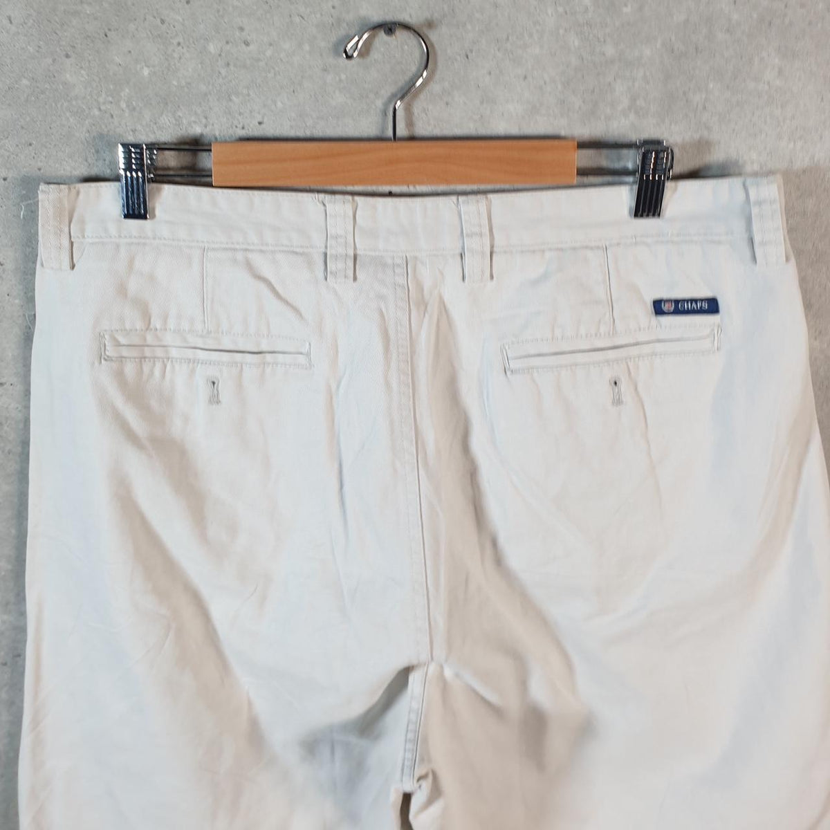 Vintage Chaps Ralph Lauren Chino Shorts Jorts Cargo Men’s W36 Beige Baggy Cotton A4291
