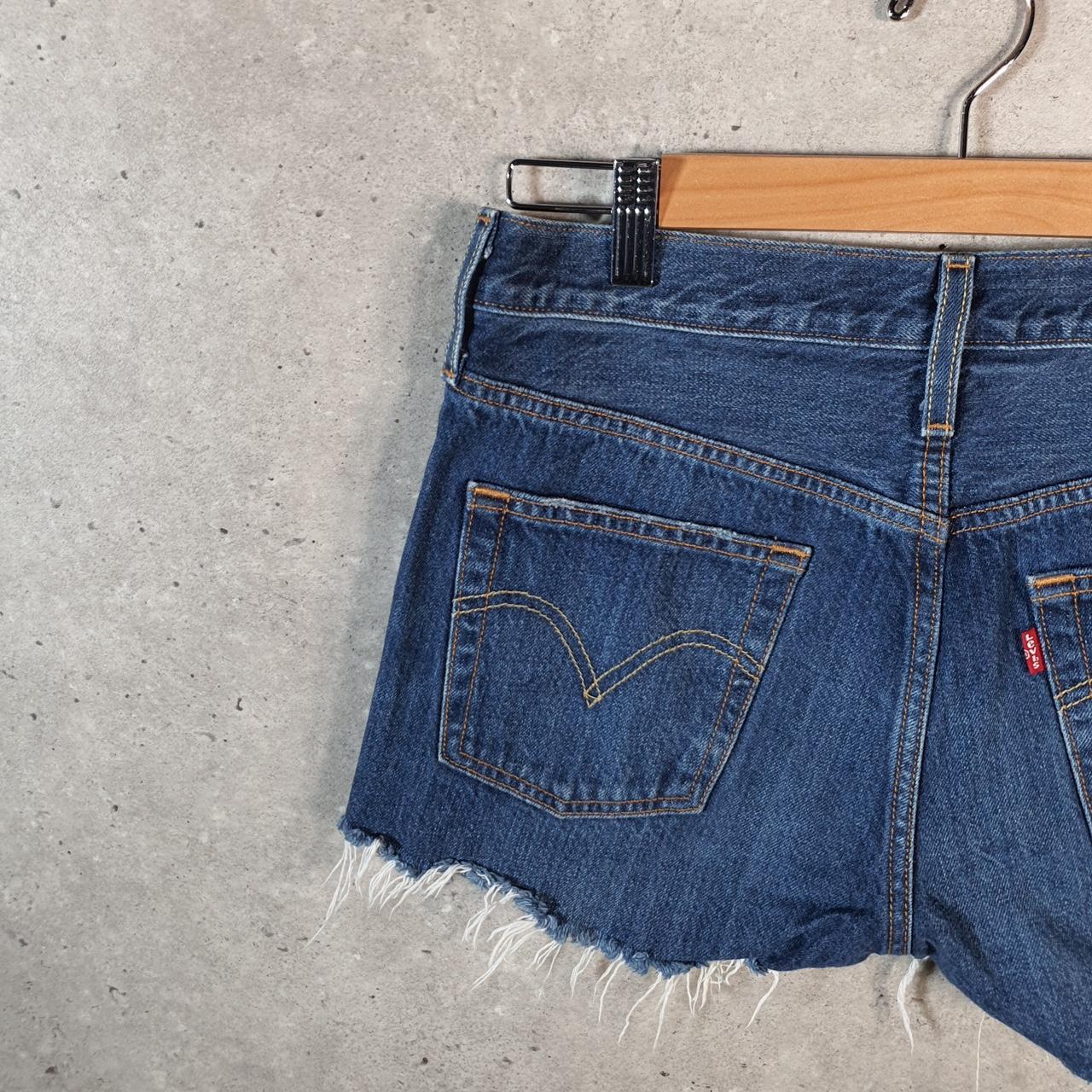 Vintage Levi’s 501 Cut Off Baggy Shorts Jorts Cargo Womens W26 Blue Relaxed Denim Big Fish Vintage