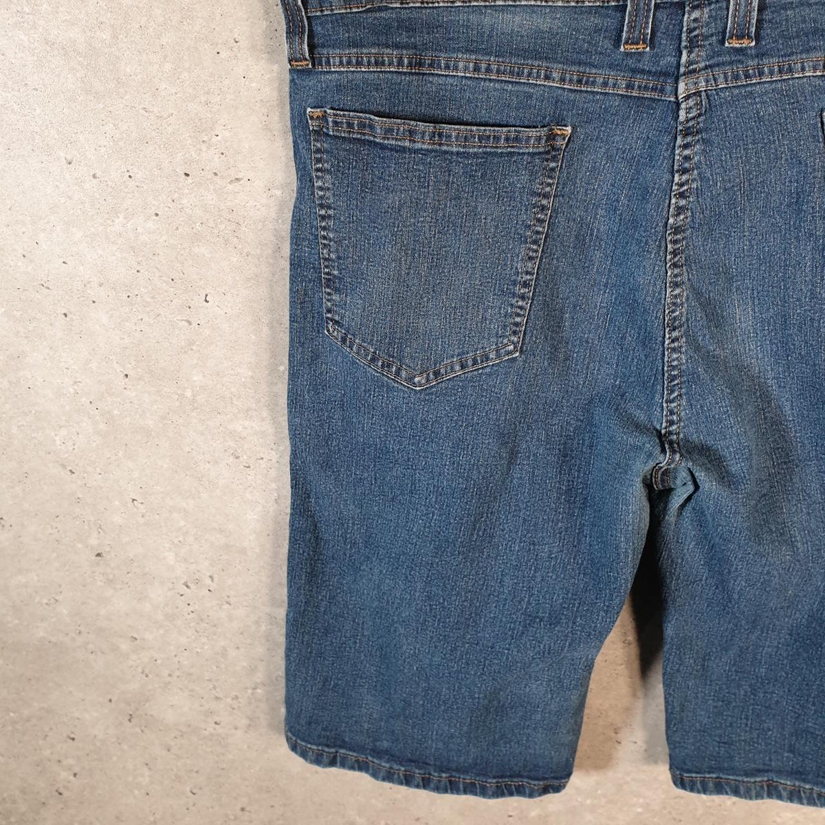 Vintage Dickies Baggy Denim Jean Shorts Jorts Cargo Mens W38 Blue Loose Fit