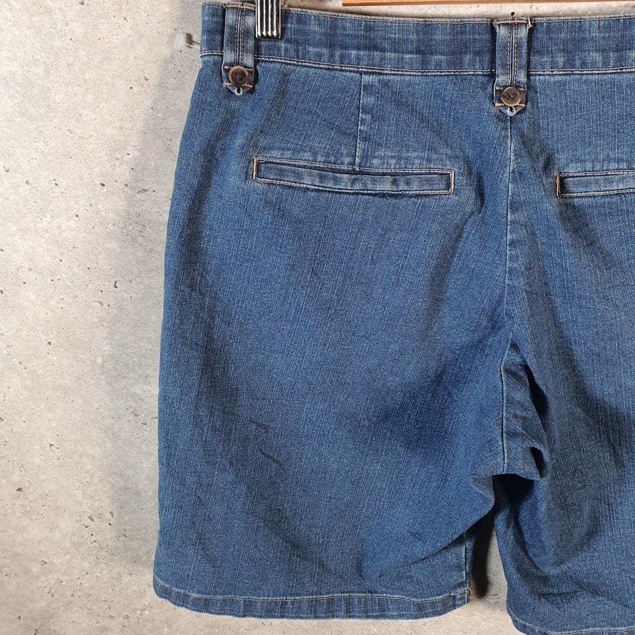 Vintage Lee Low Rise Baggy Shorts Jorts Cargo Womens W34 Blue Relaxed Denim A4578