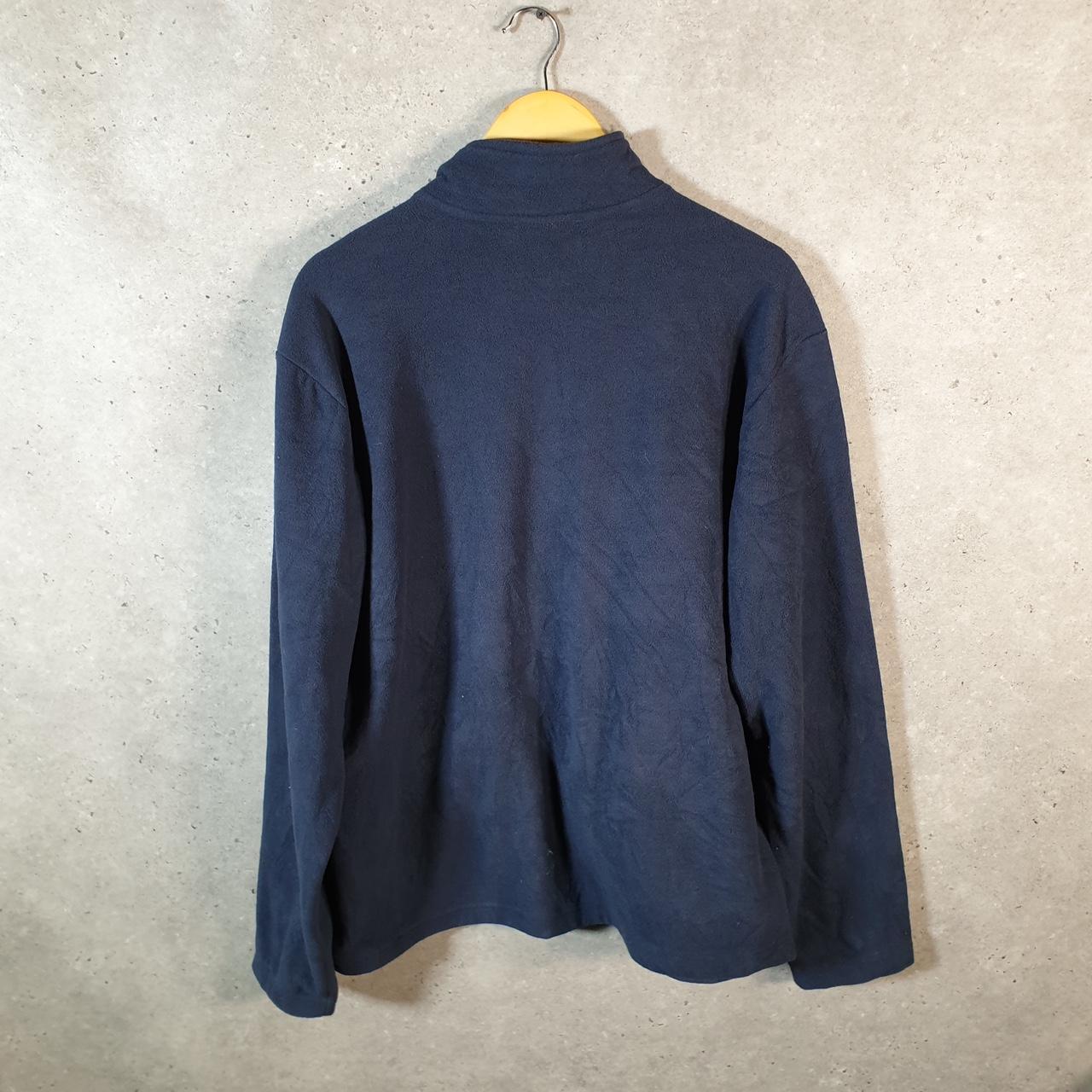 Vintage Starter Fleece Sweatshirt Jacket Mens Large Navy Blue Full Zip Embroidered Logo