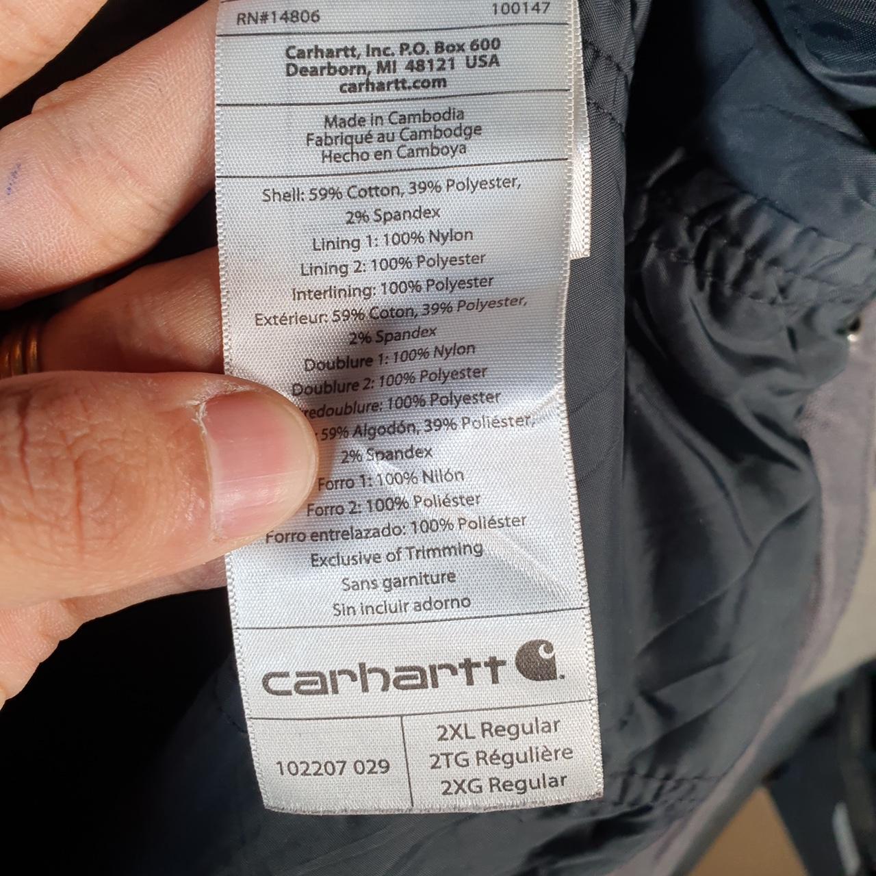 Vintage Carhartt Cryder Quilt Lined Jacket Men’s 2XL Black Workwear Canvas USA Big Fish Vintage