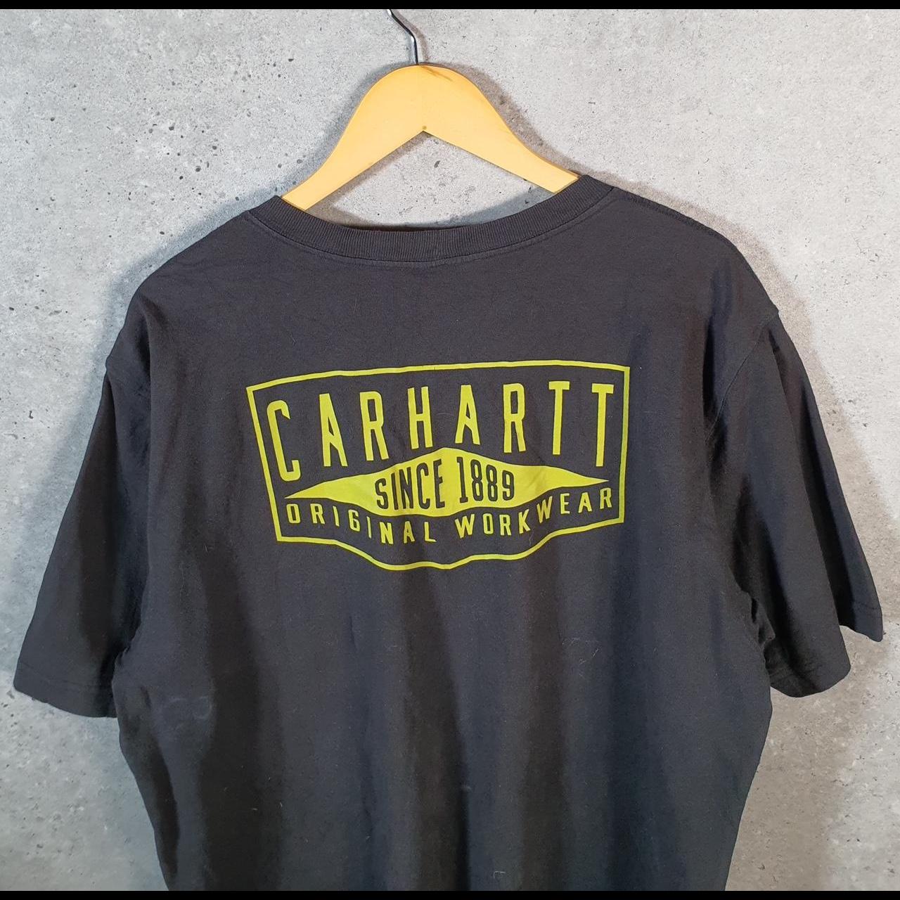 Vintage Carhartt Pocket T Shirt Men’s Medium Black Workwear Chore Utility Loose Fit C9253
