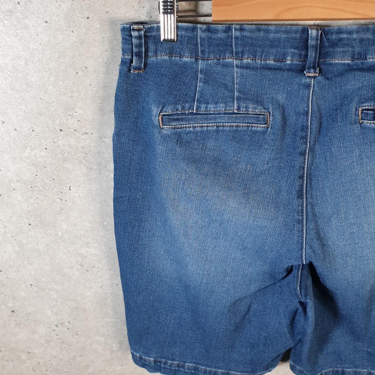 Vintage Lee Baggy Shorts Jorts Cargo Womens W34 Blue Relaxed Denim