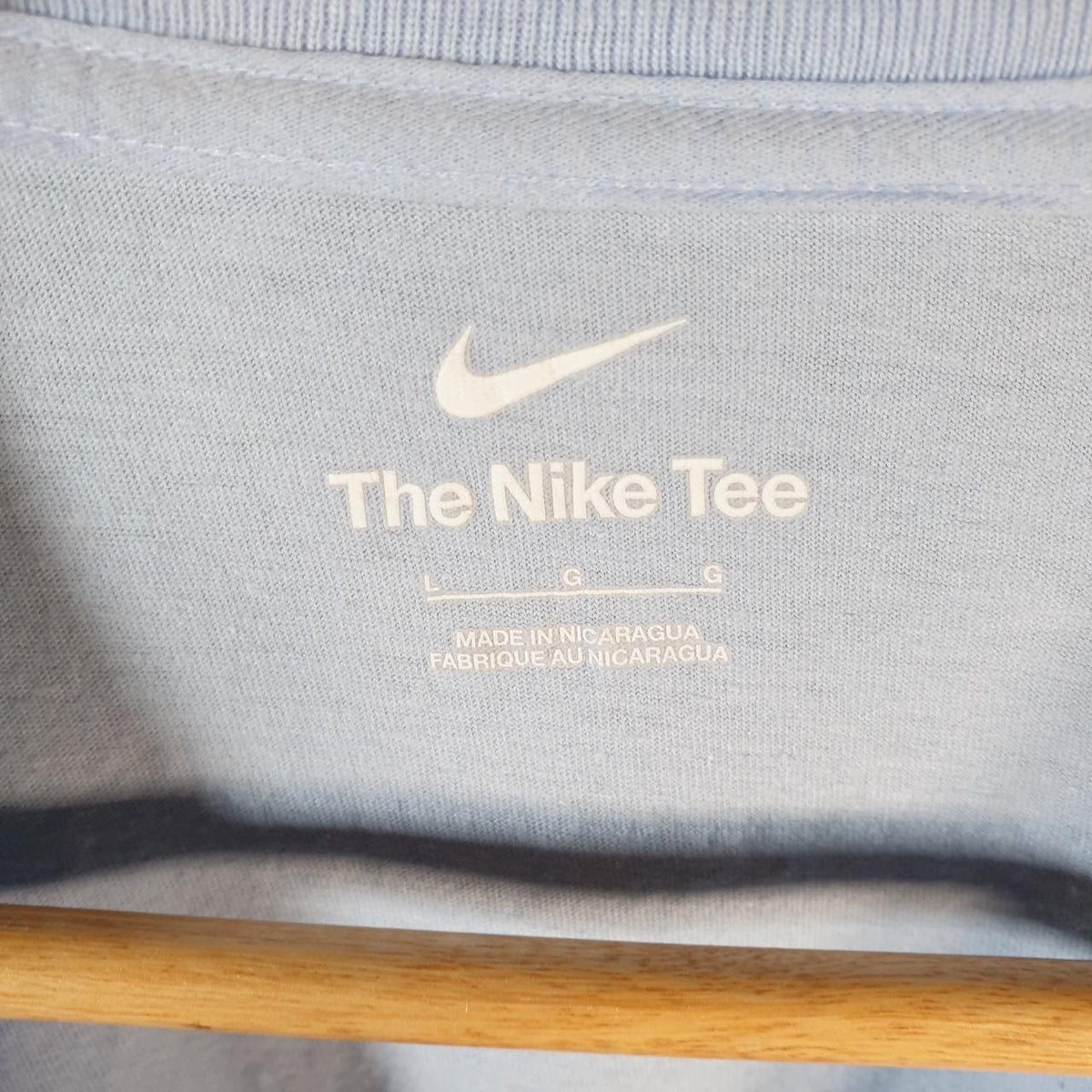 Vintage Nike Air T Shirt Men’s Large Blue Logo Swoosh Athletic C9892