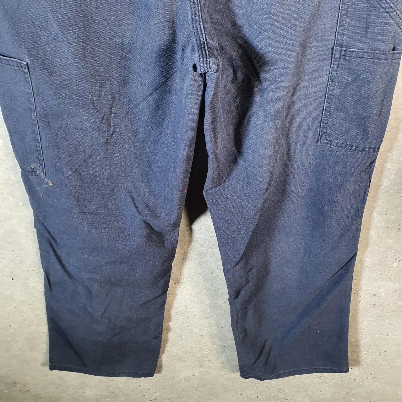 Vintage Carhartt Carpenter Trousers Mens W36 L30 Navy Blue Dungaree Fit Workwear USA