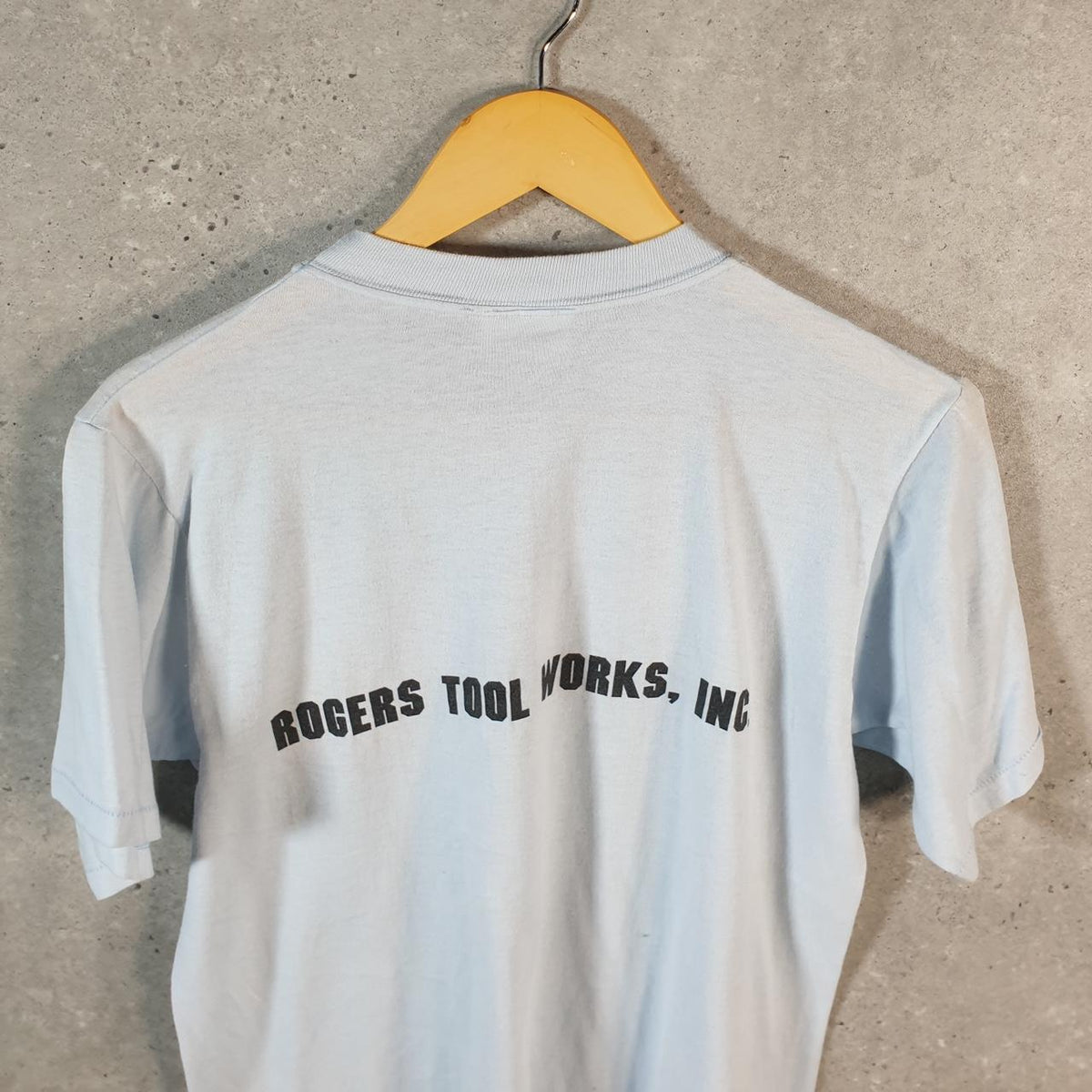 Vintage K Brand Caterpillar Tools Graphic 90s USA Single Stitch T Shirt Men’s Medium Blue